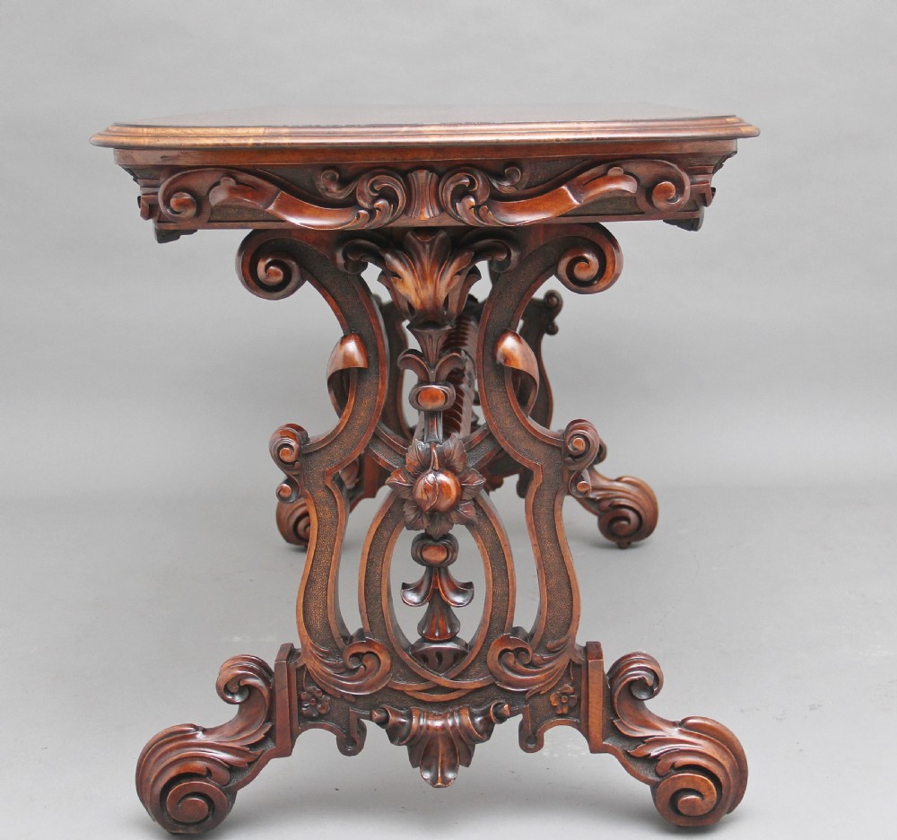 19th Century burr walnut centre table View V