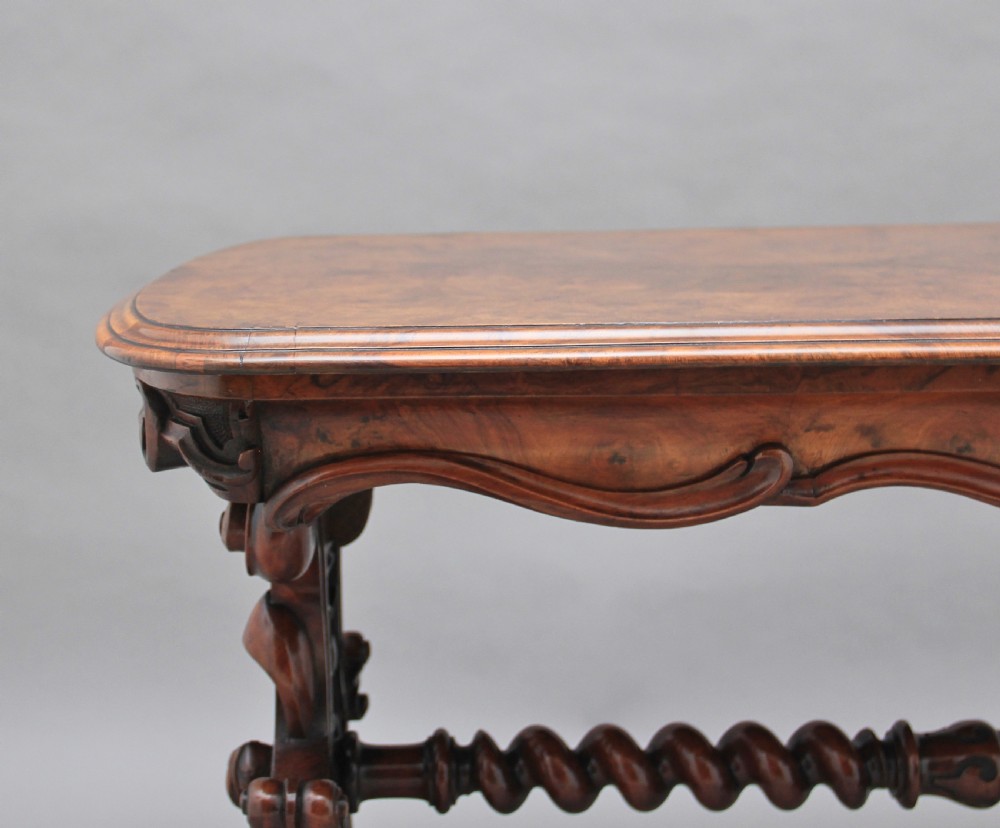 19th Century burr walnut centre table View VIII