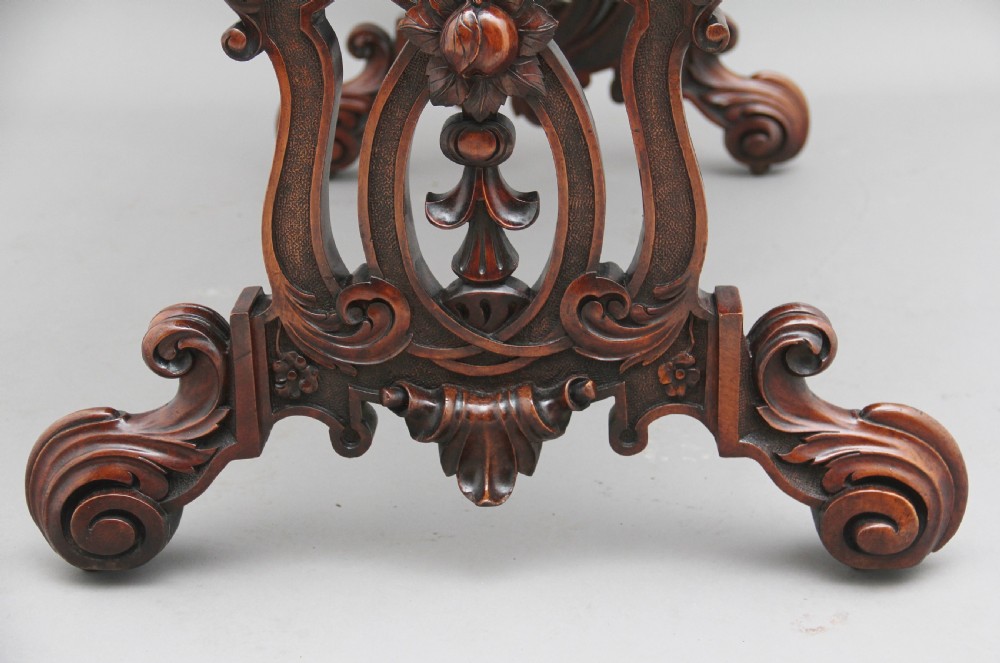 19th Century burr walnut centre table View XI