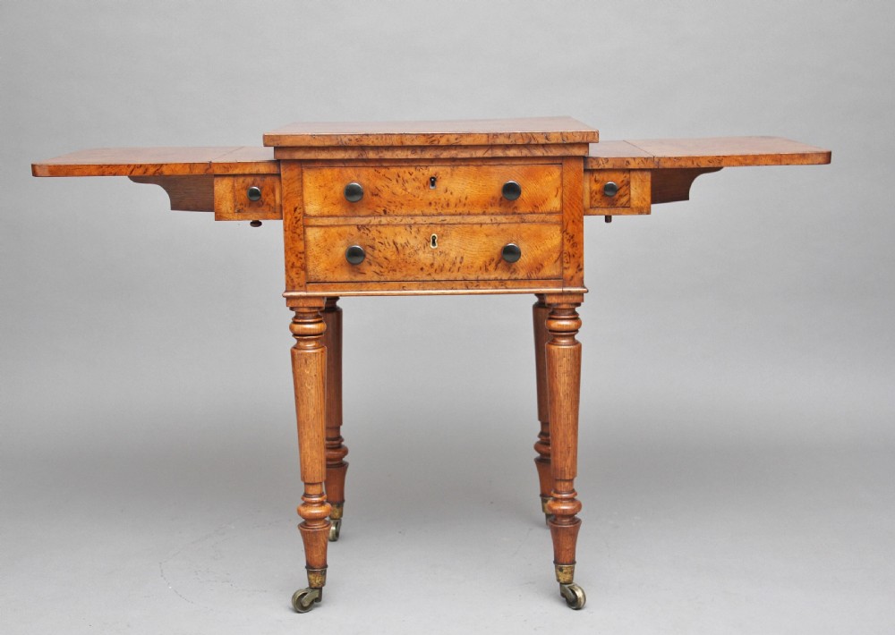 19th Century pollard oak drop leaf side table View III