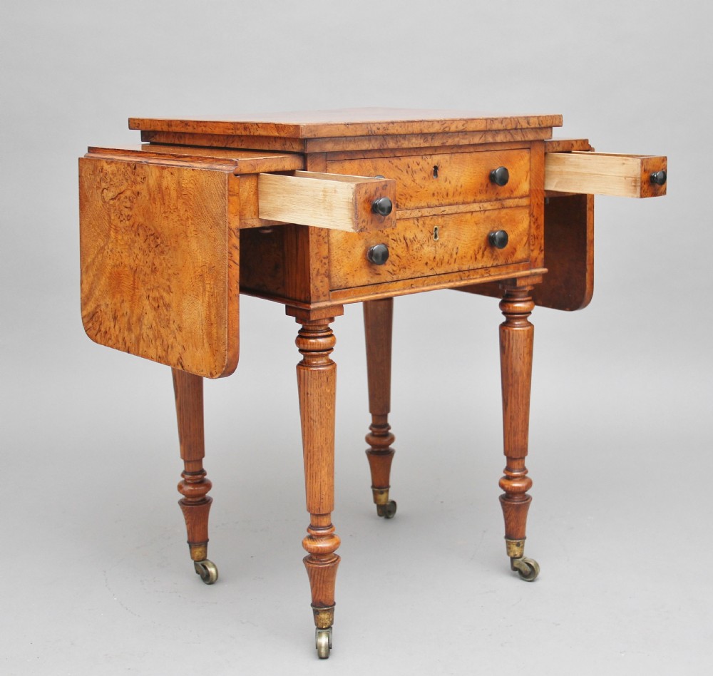 19th Century pollard oak drop leaf side table View X