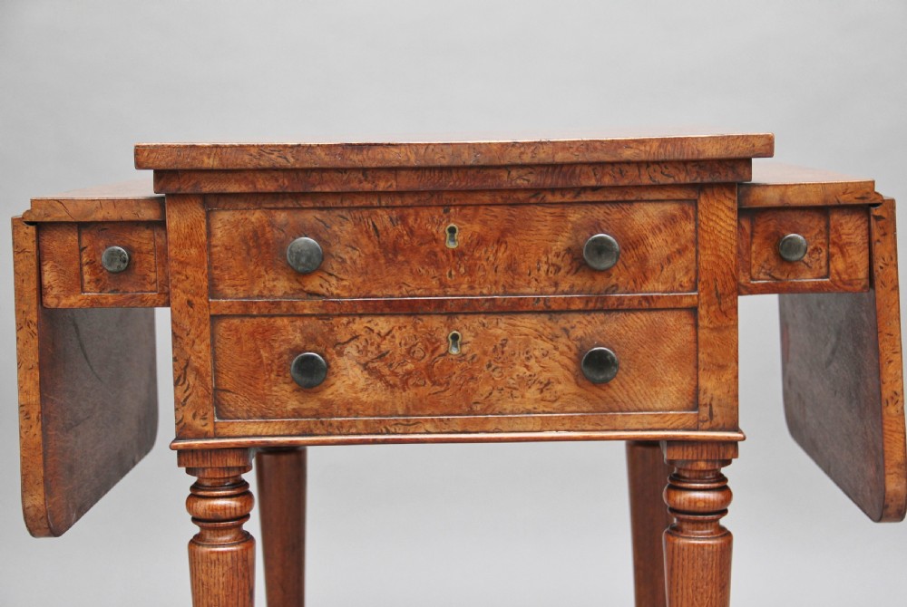 19th Century pollard oak drop leaf side table View XII
