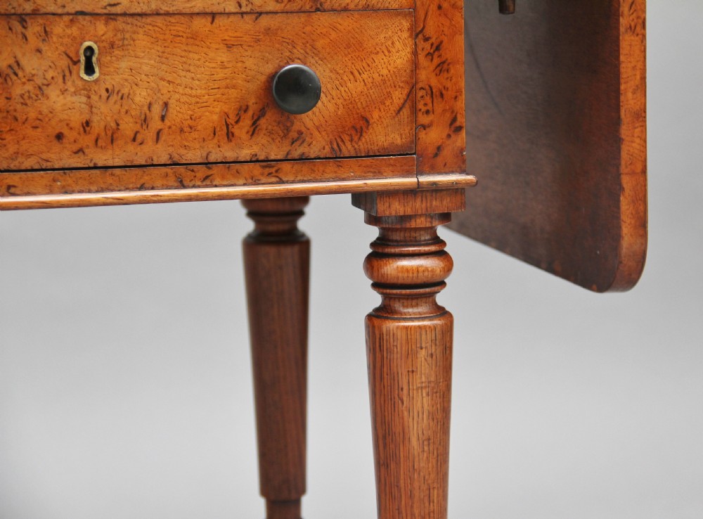 19th Century pollard oak drop leaf side table View XVI