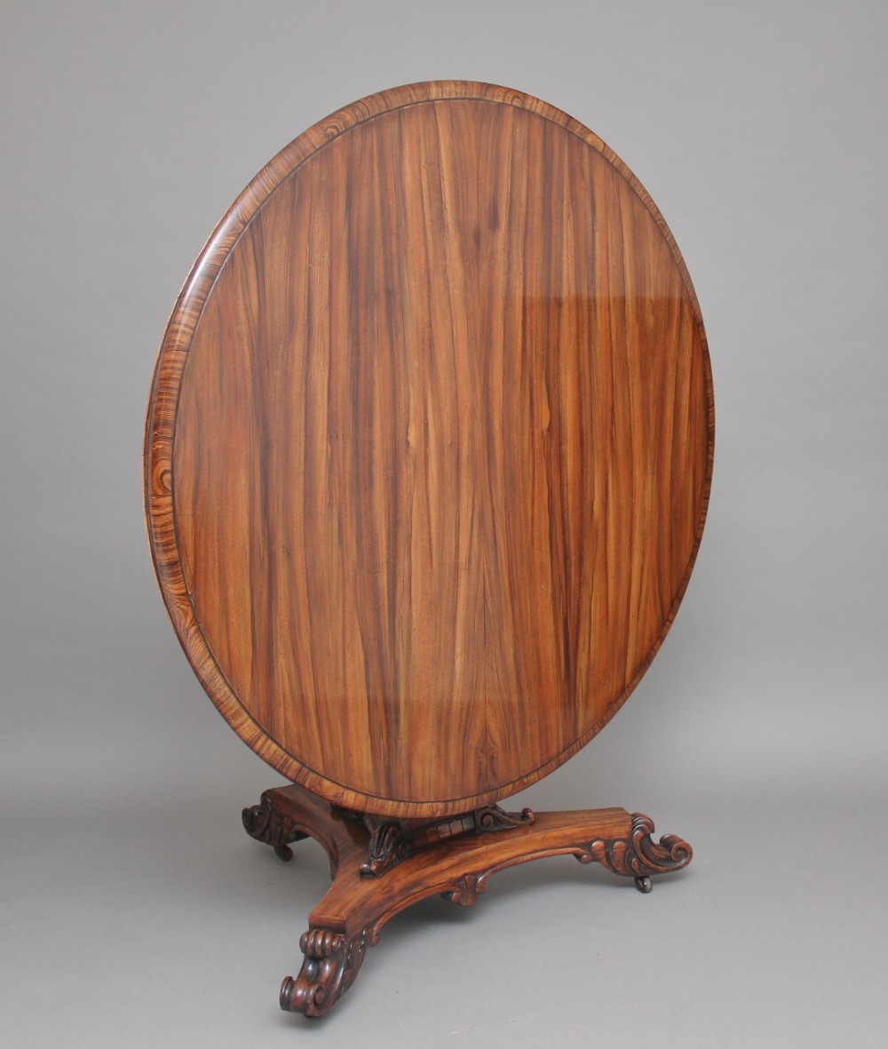 Early 19th Century zebra wood centre table