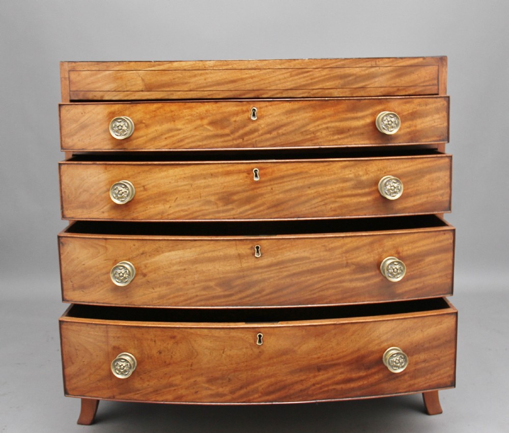 Early 19th Century Mahogany Bowfront Chest View II