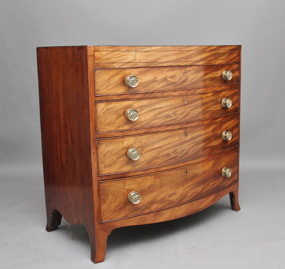 Early 19th Century Mahogany Bowfront Chest View III