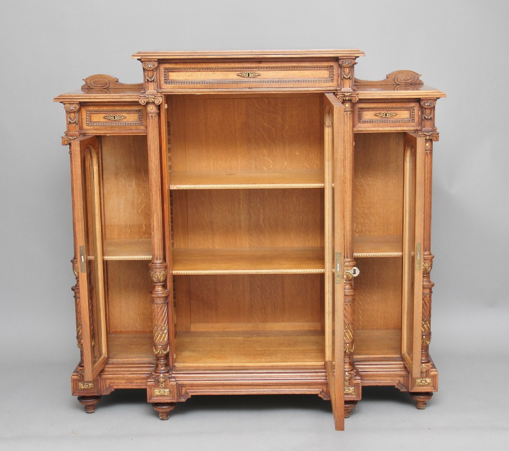 19th Century French walnut display cabinet View III