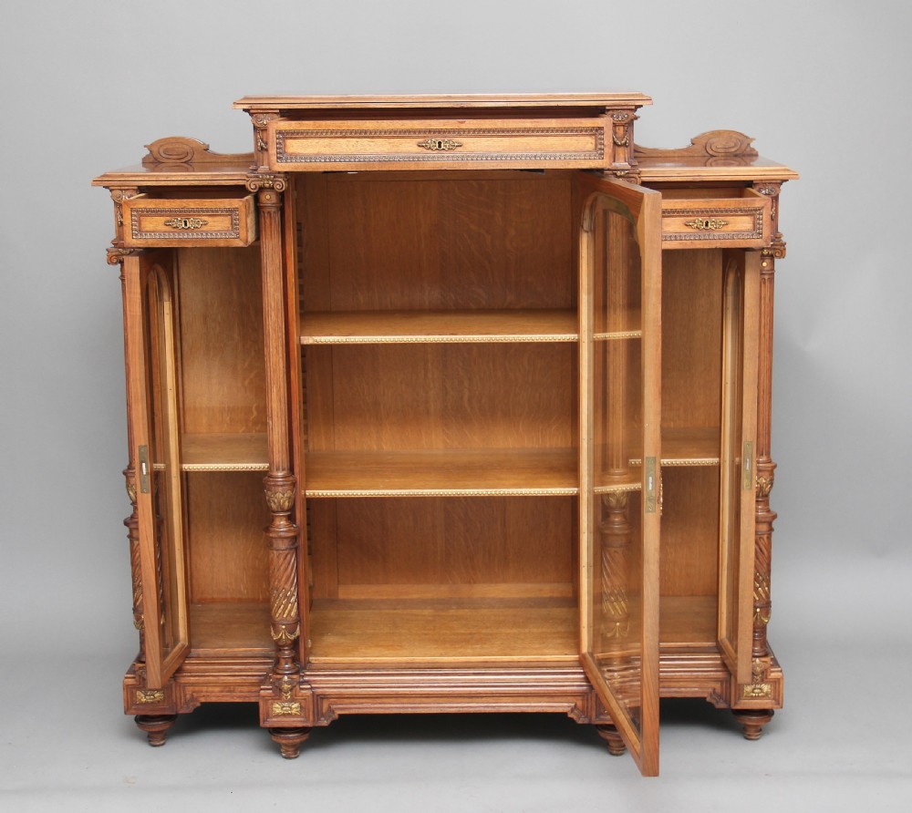 19th Century French walnut display cabinet View IV