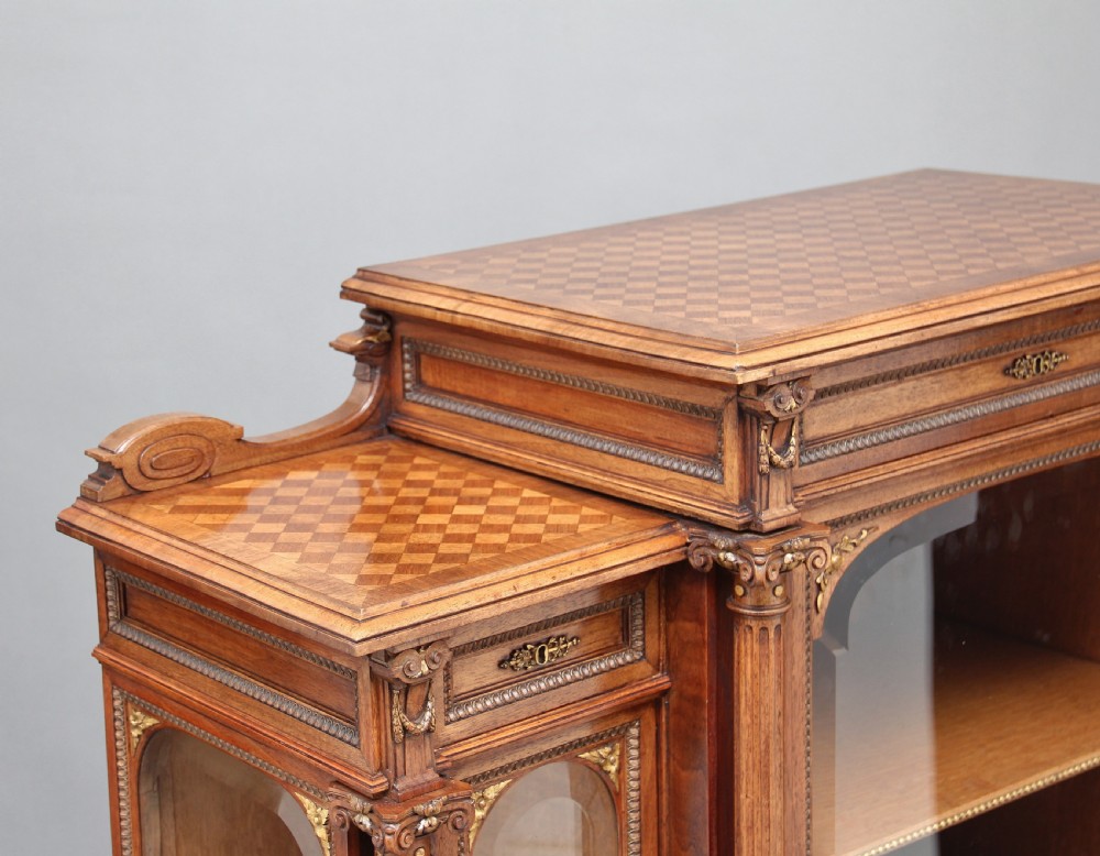 19th Century French walnut display cabinet View VI