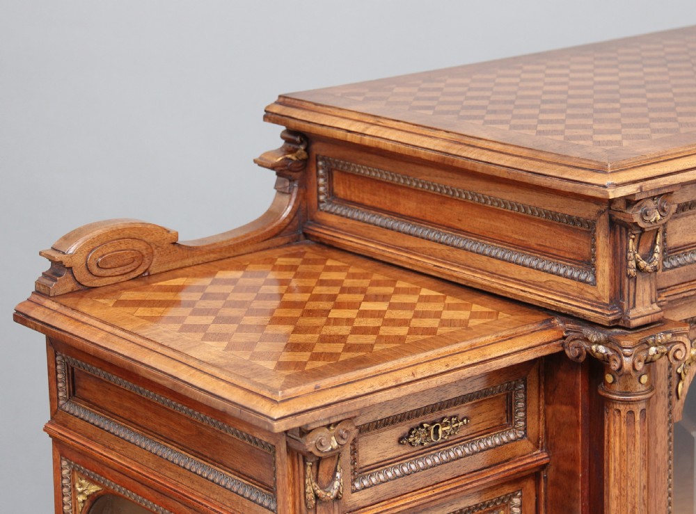 19th Century French walnut display cabinet View VII