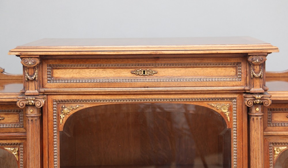 19th Century French walnut display cabinet View XII