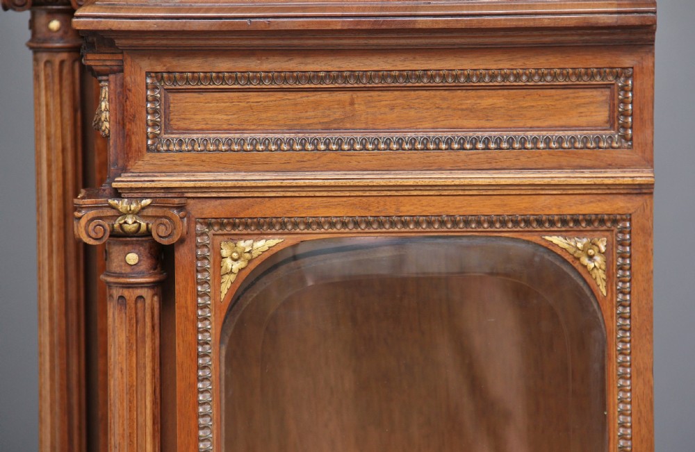 19th Century French walnut display cabinet View XV