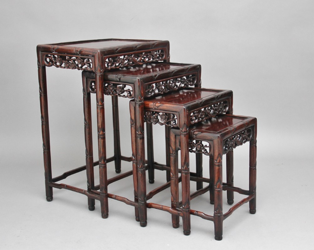 19th Century Chinese nest of four tables