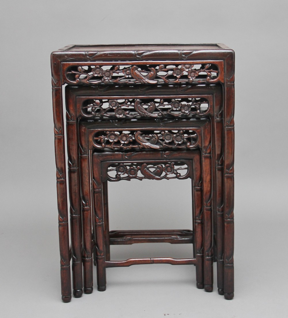 19th Century Chinese nest of four tables View II
