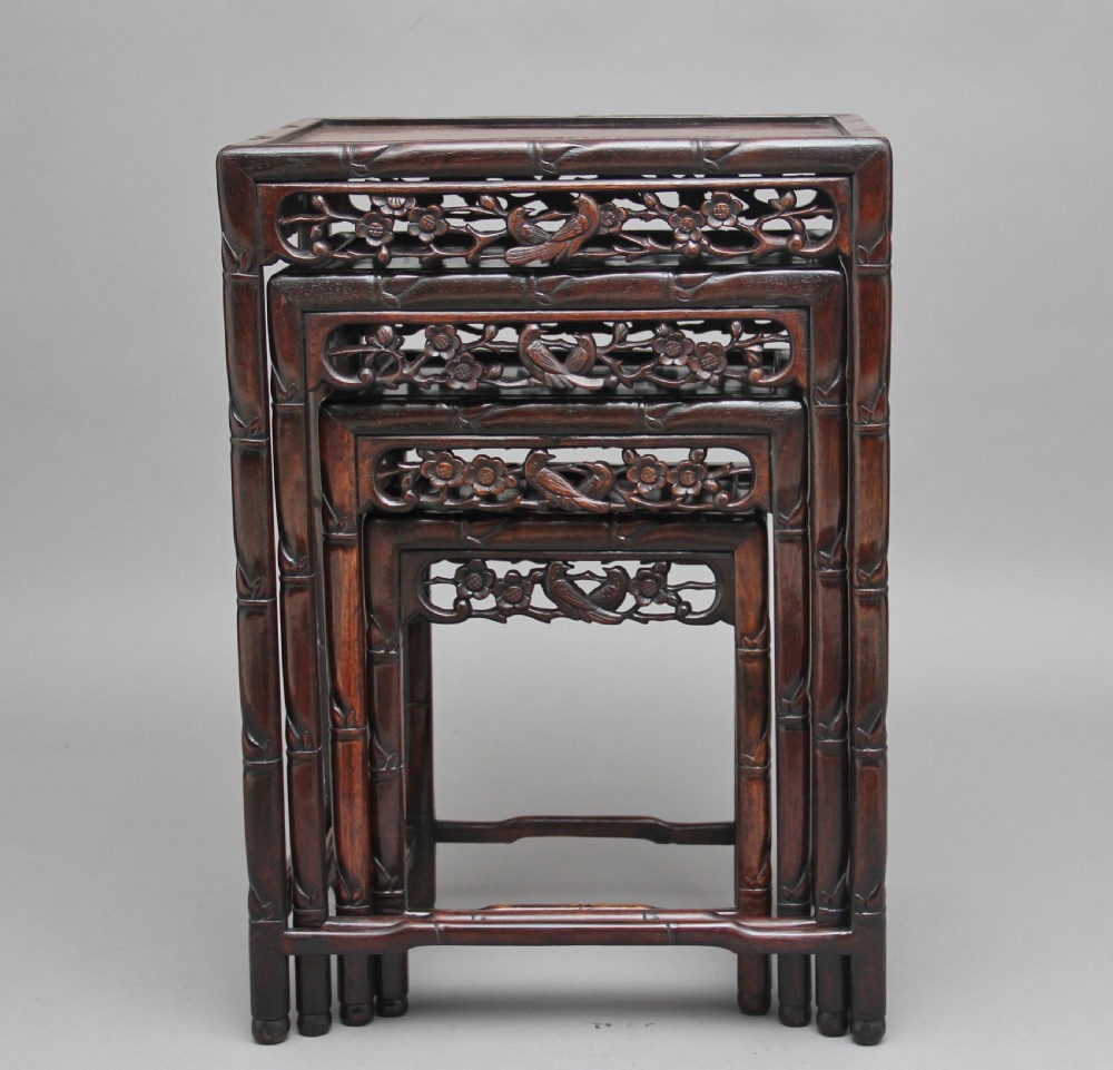 19th Century Chinese nest of four tables View V