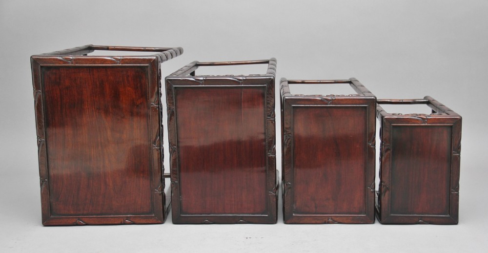 19th Century Chinese nest of four tables View VII