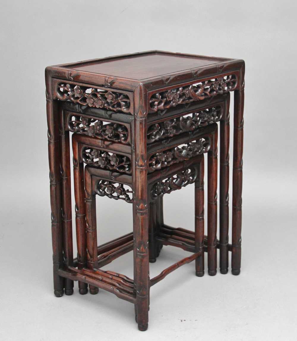 19th Century Chinese nest of four tables View VIII