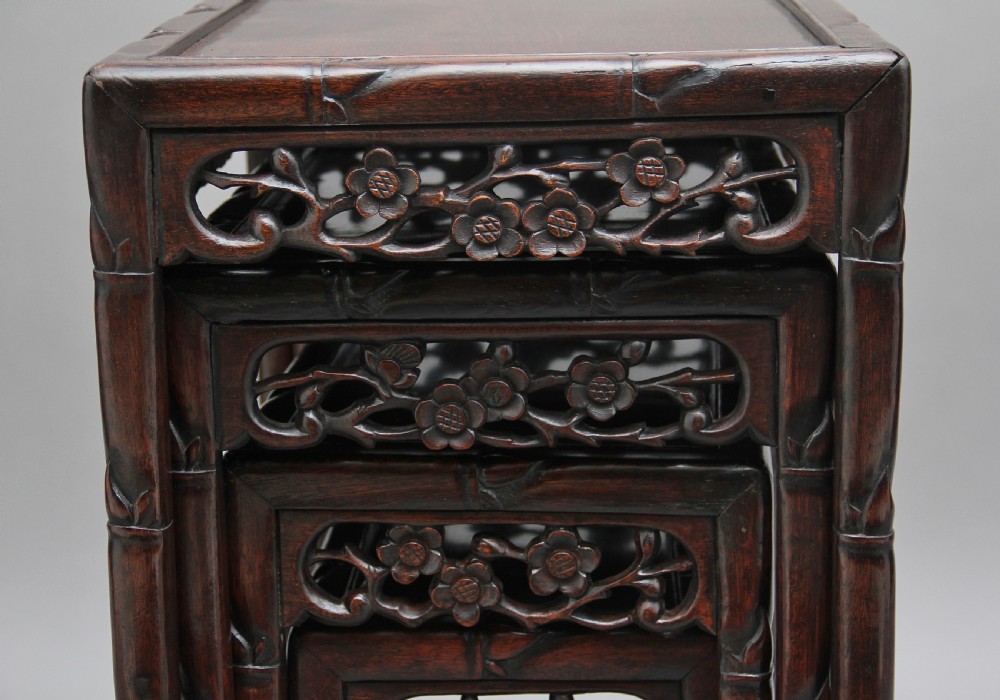 19th Century Chinese nest of four tables View X