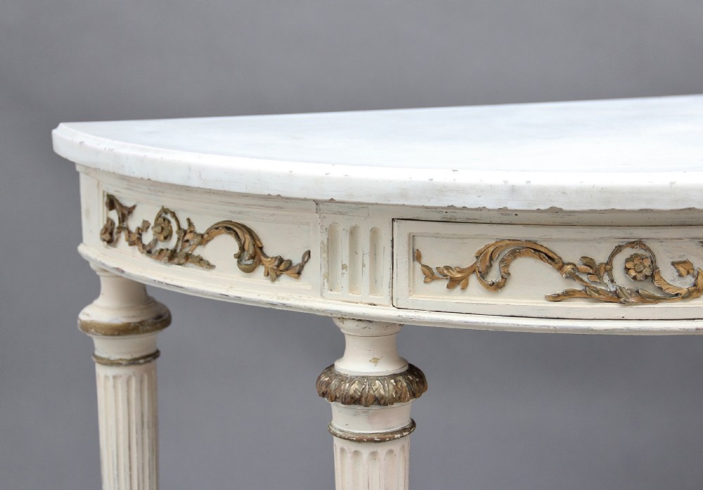 Pair of 19th Century French painted console tables View VIII