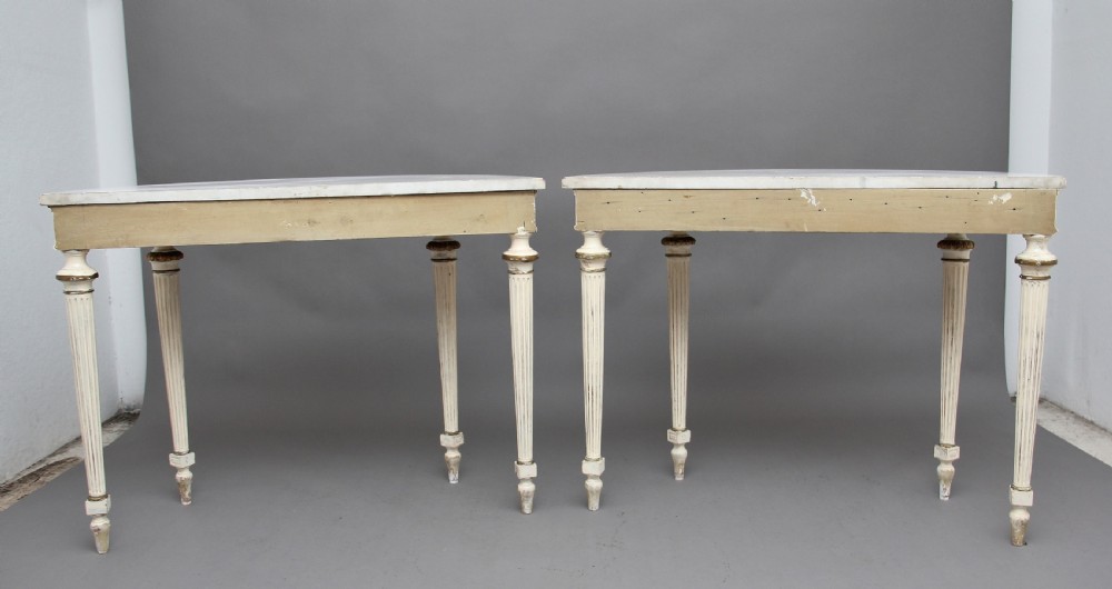 Pair of 19th Century French painted console tables View XI