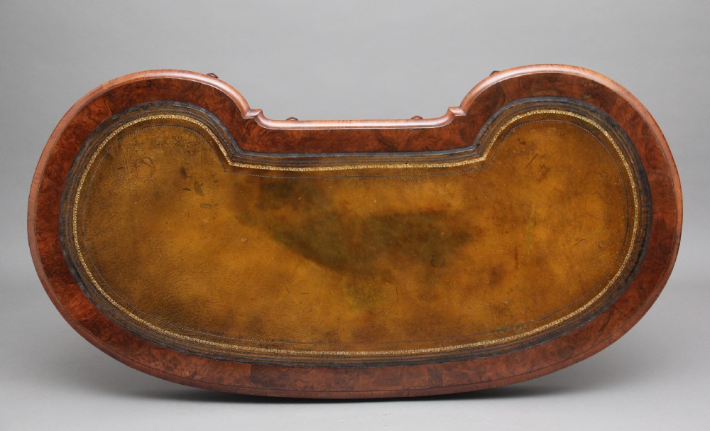 19th Century burr walnut writing table View VII