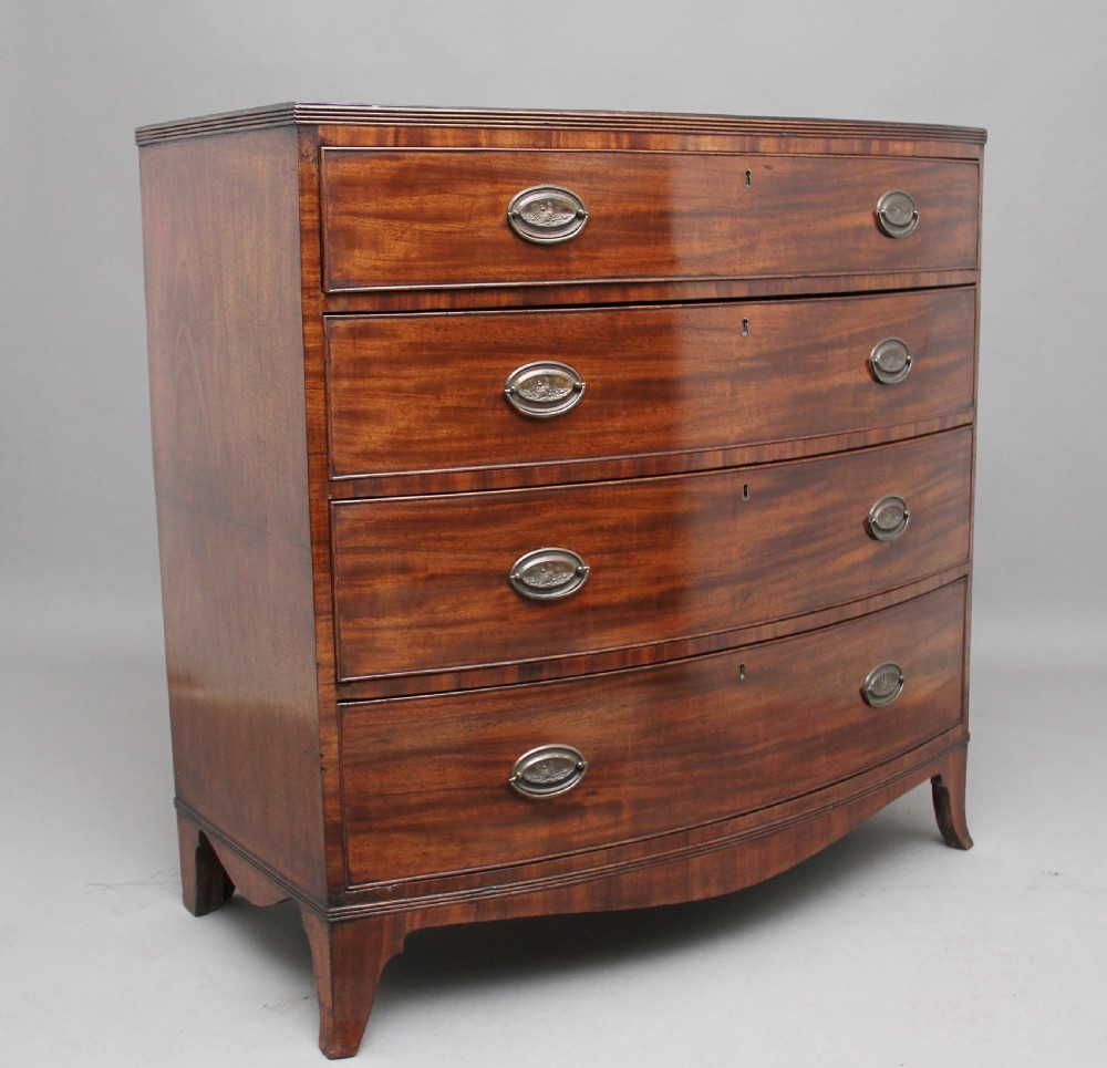 Early 19th Century mahogany bowfront chest  View II