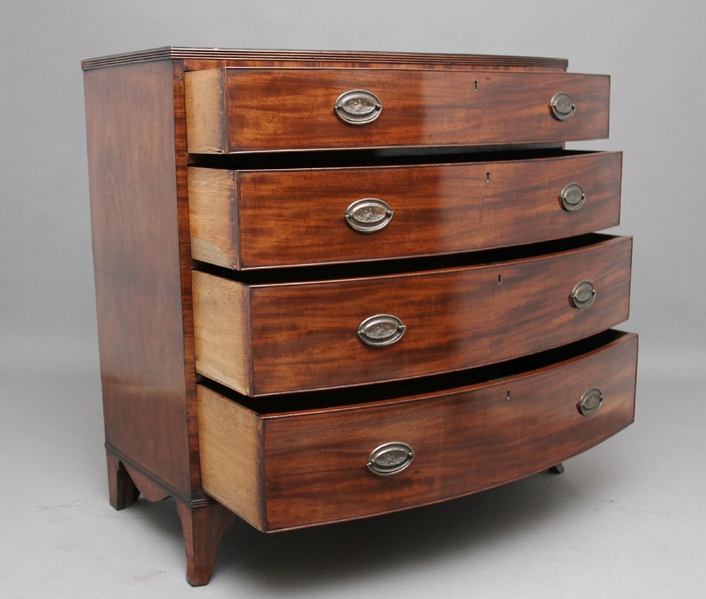 Early 19th Century mahogany bowfront chest  View III