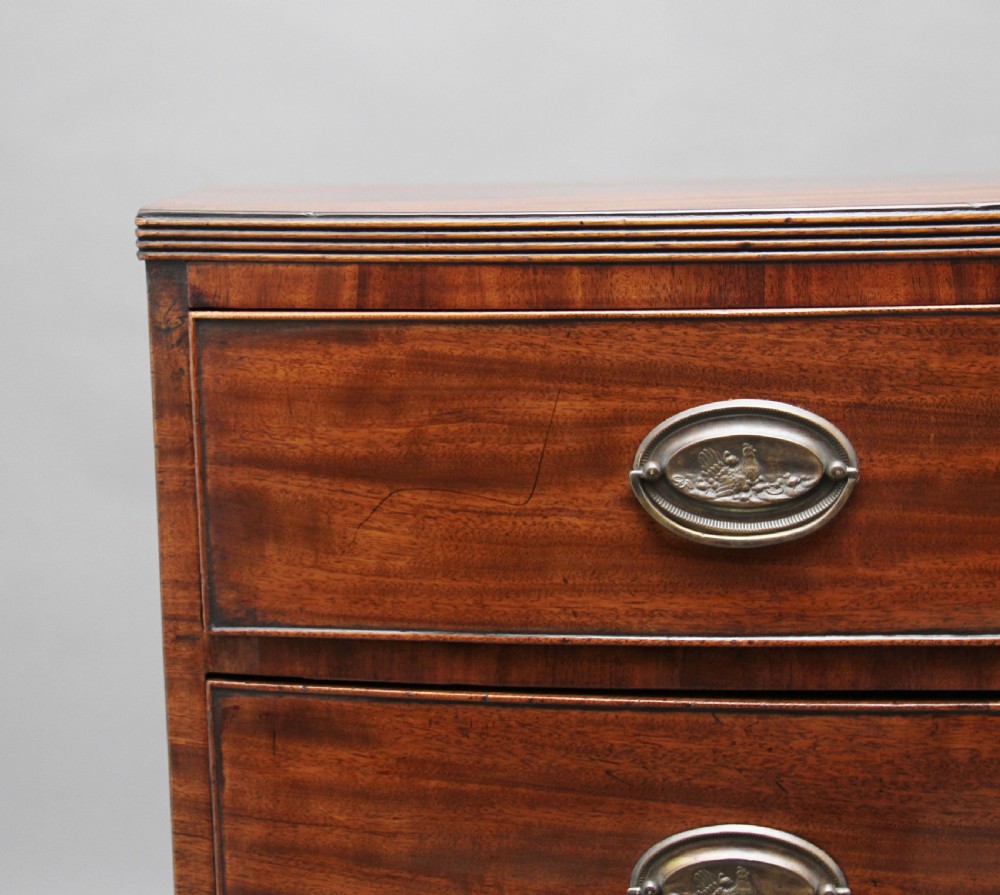 Early 19th Century mahogany bowfront chest  View IX