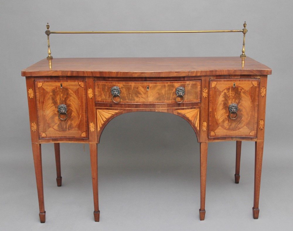 Early 19th Century mahogany inlaid serpentine sideboard View VIII