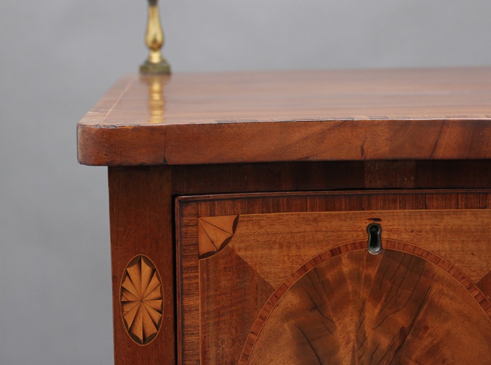 Early 19th Century mahogany inlaid serpentine sideboard View X