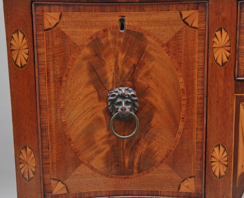 Early 19th Century mahogany inlaid serpentine sideboard View XI
