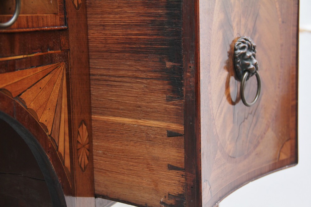Early 19th Century mahogany inlaid serpentine sideboard View XII