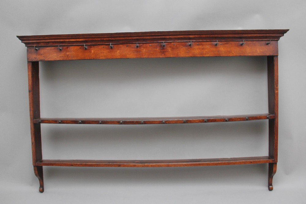 18th Century oak hanging rack