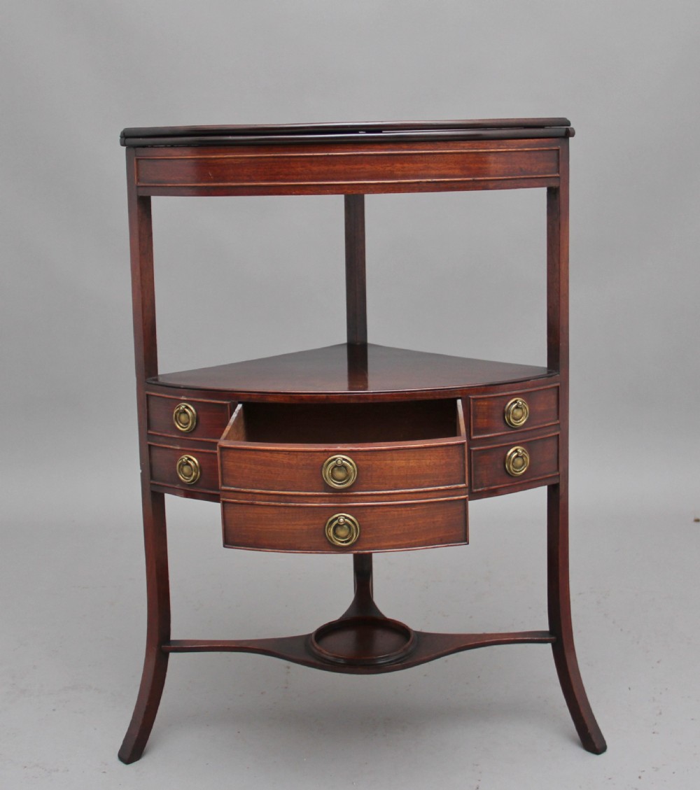 Early 19th Century mahogany corner wash stand View II