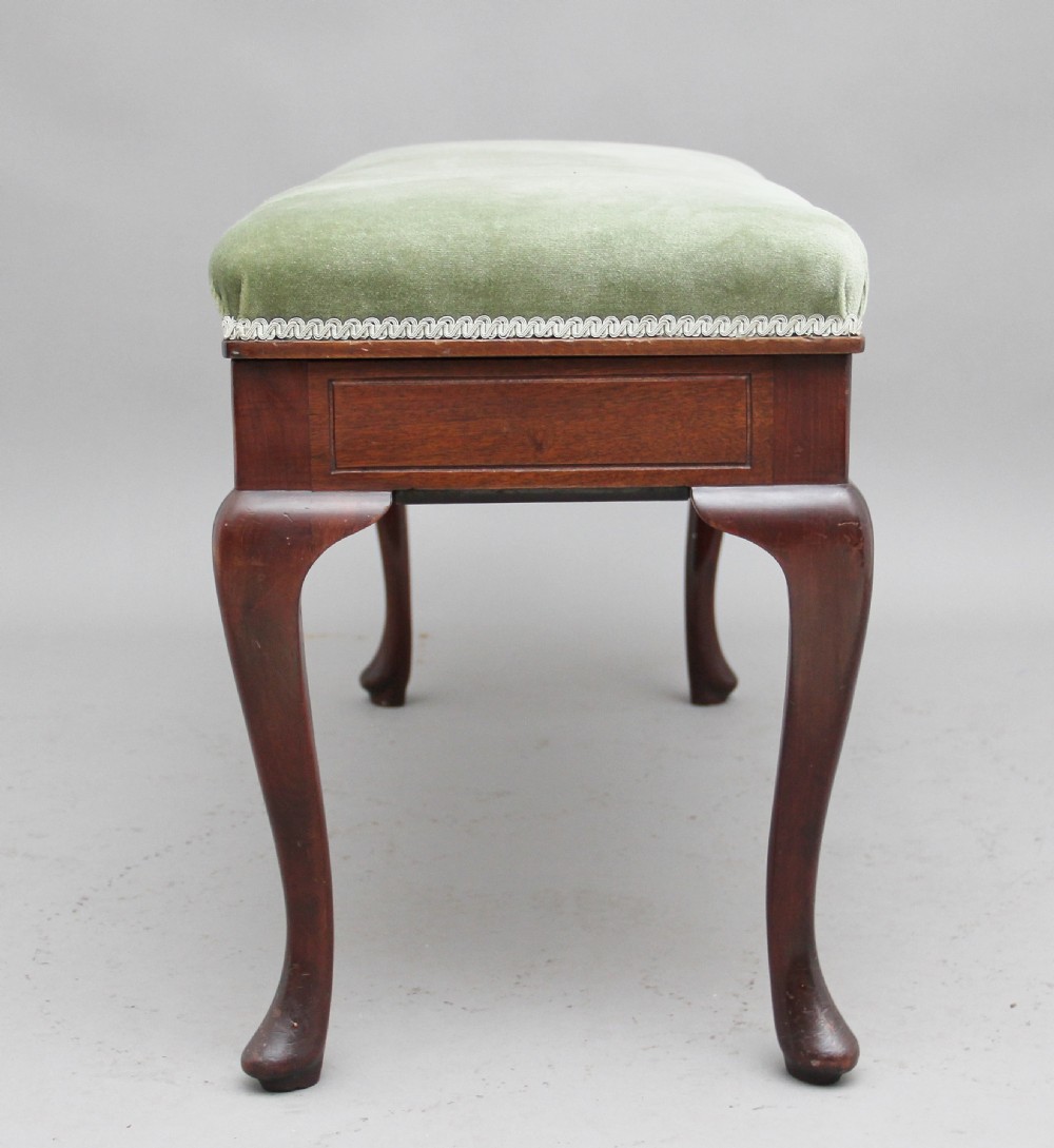 Early 20th Century mahogany duet piano stool View III