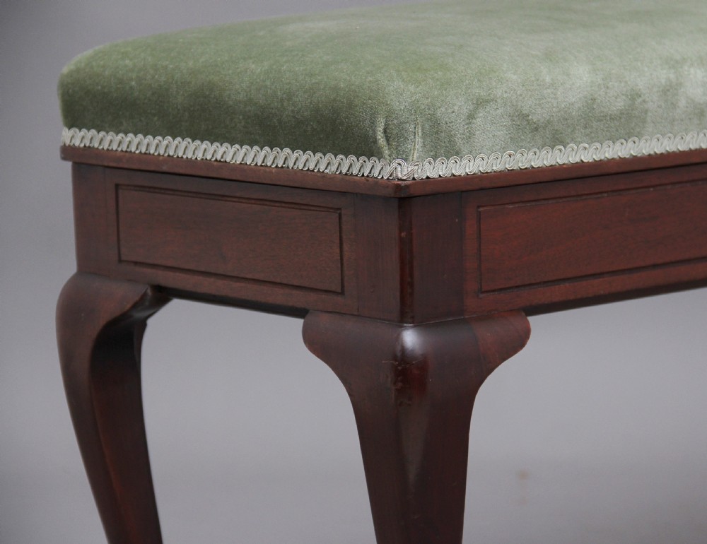Early 20th Century mahogany duet piano stool View VIII