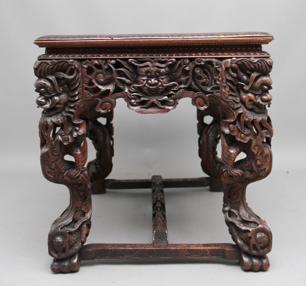 Early 19th Century Chinese carved centre table View IV