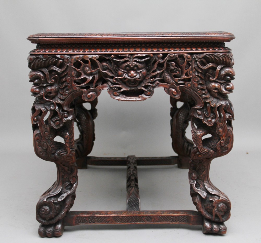 Early 19th Century Chinese carved centre table View VI