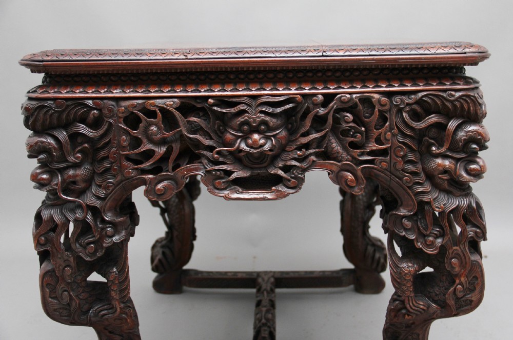 Early 19th Century Chinese carved centre table View VIII