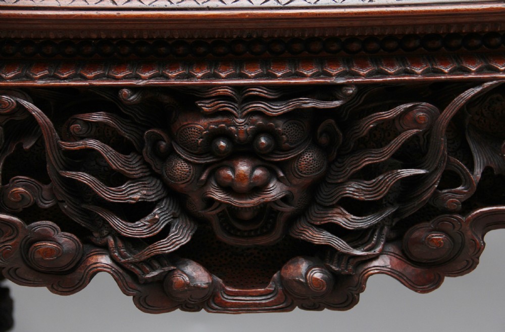 Early 19th Century Chinese carved centre table View XII