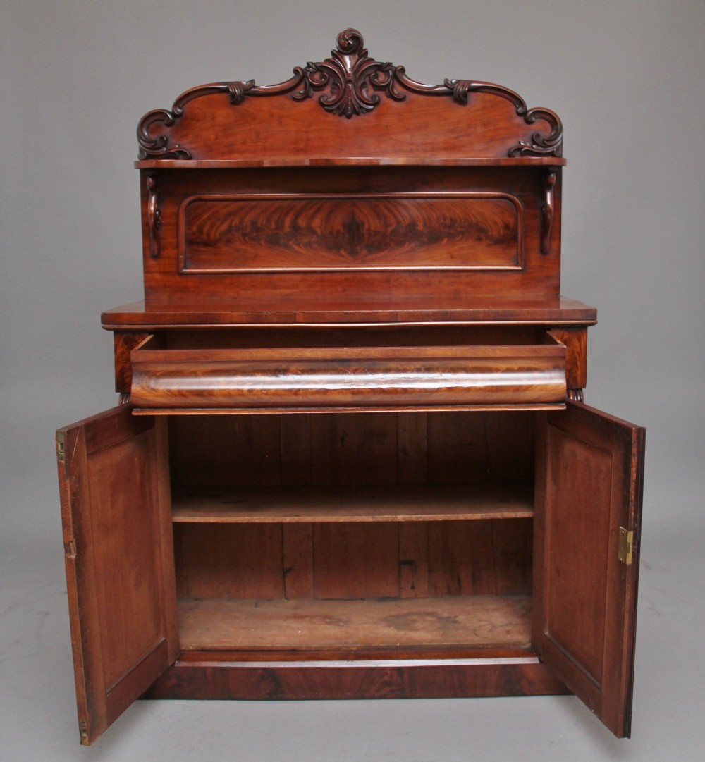 19th Century flame mahogany chiffonier View III