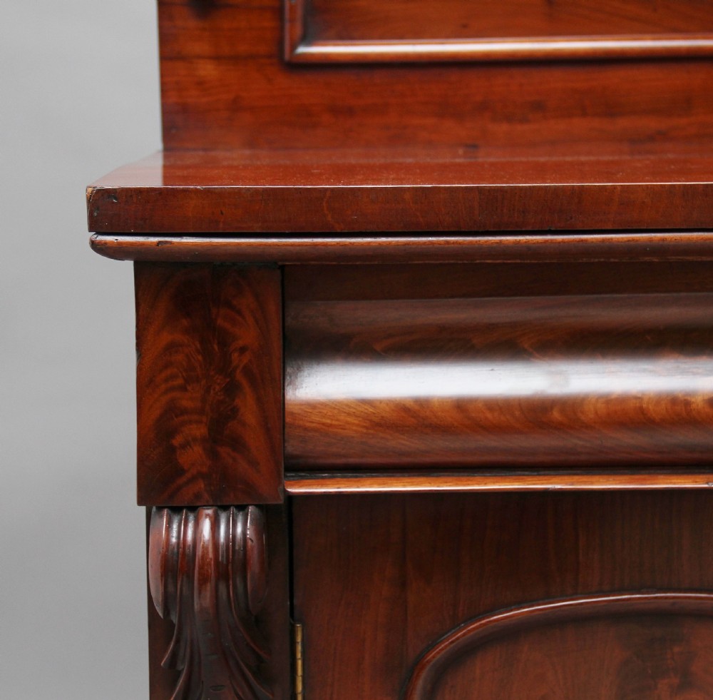 19th Century flame mahogany chiffonier View XIII