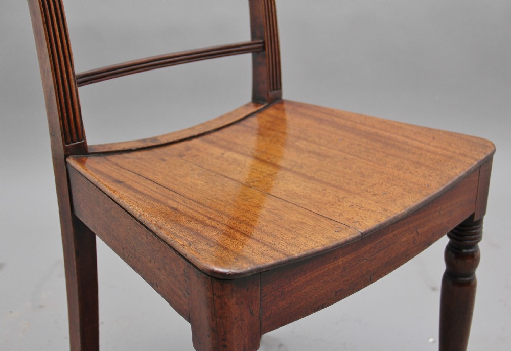 set of four early 19th Century mahogany side chairs View VII