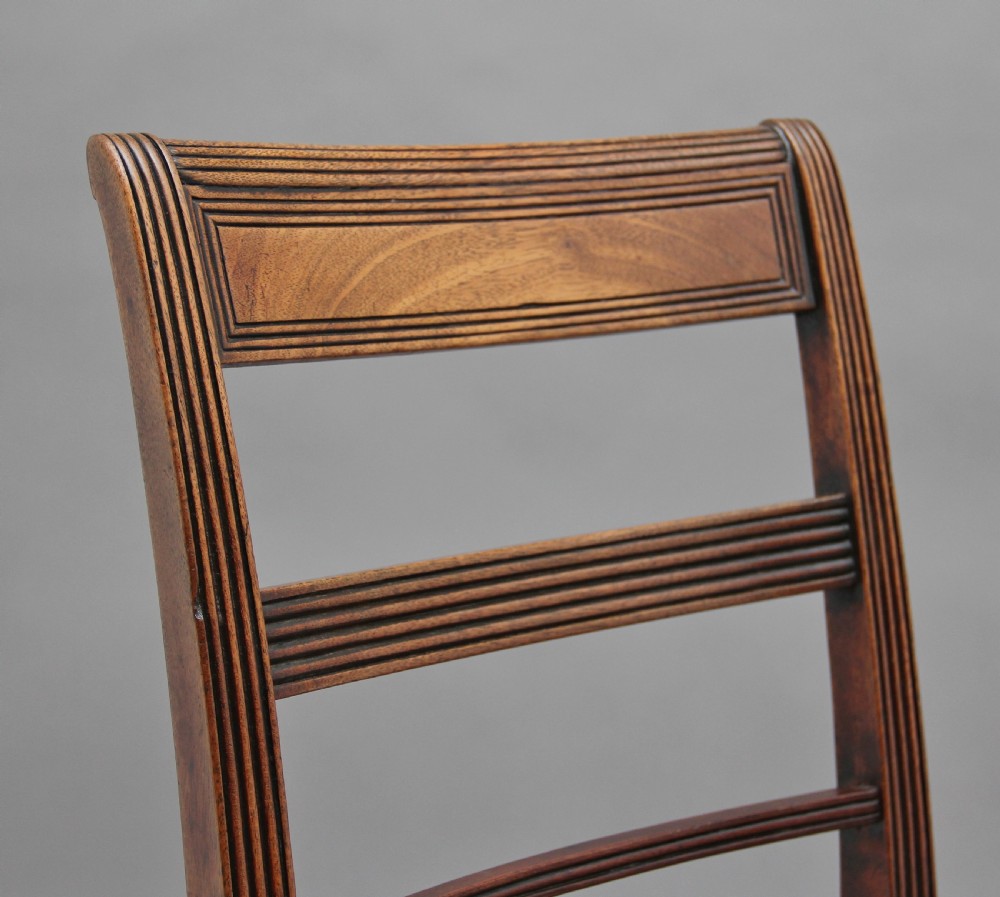 set of four early 19th Century mahogany side chairs View VIII