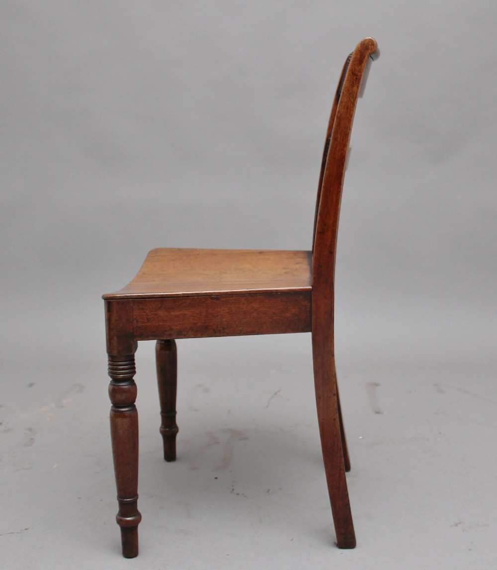set of four early 19th Century mahogany side chairs View X