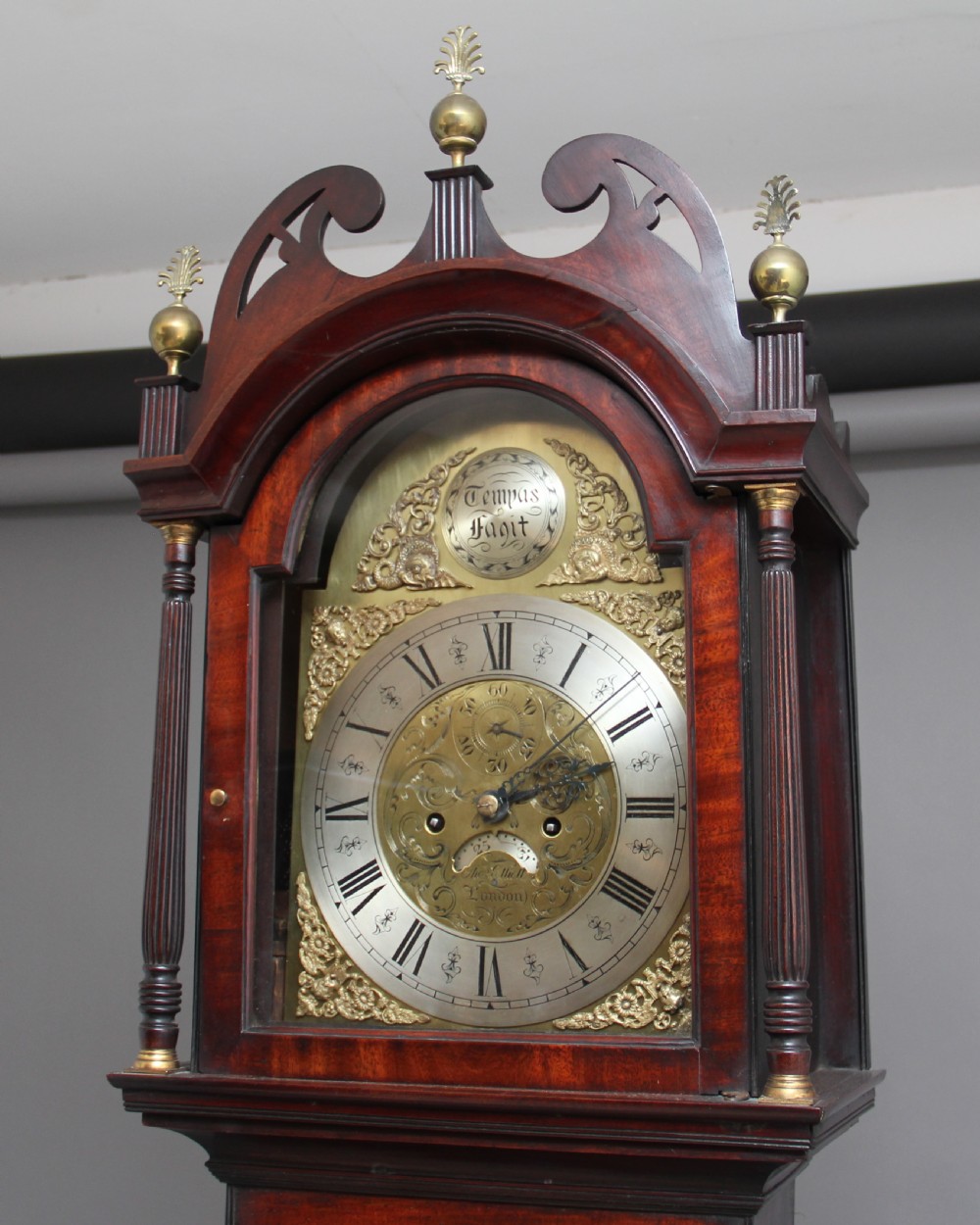 18th Century mahogany long case clock View X