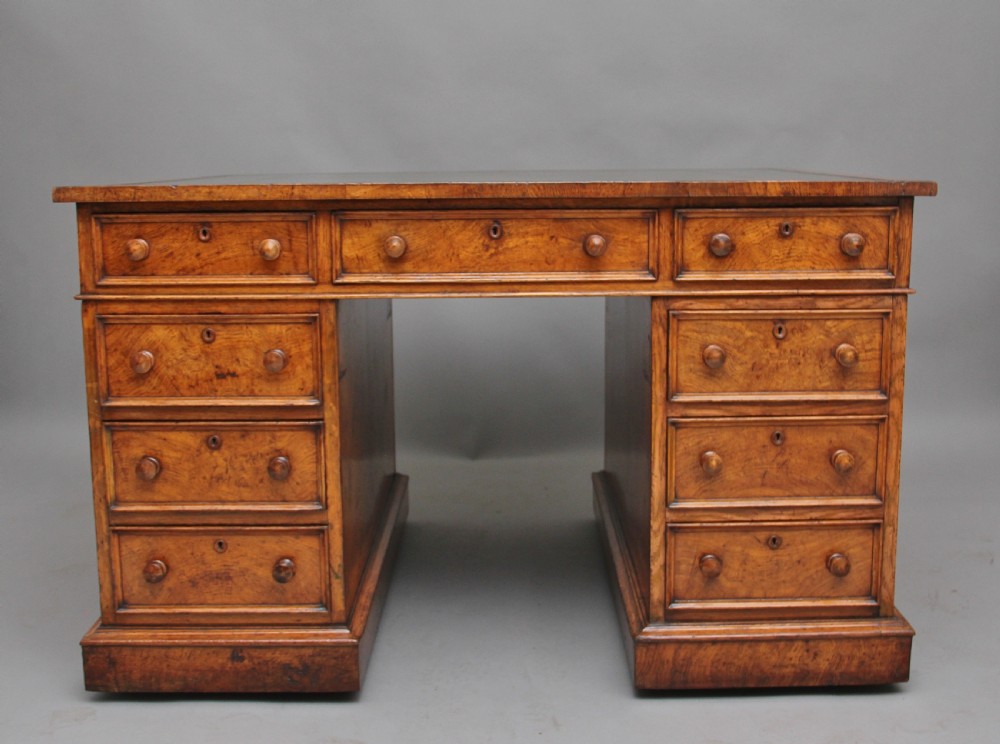 Early 19th Century pollard oak partners desk