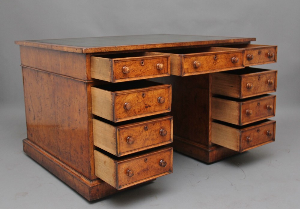 Early 19th Century pollard oak partners desk View III