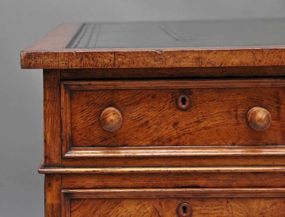 Early 19th Century pollard oak partners desk View XII