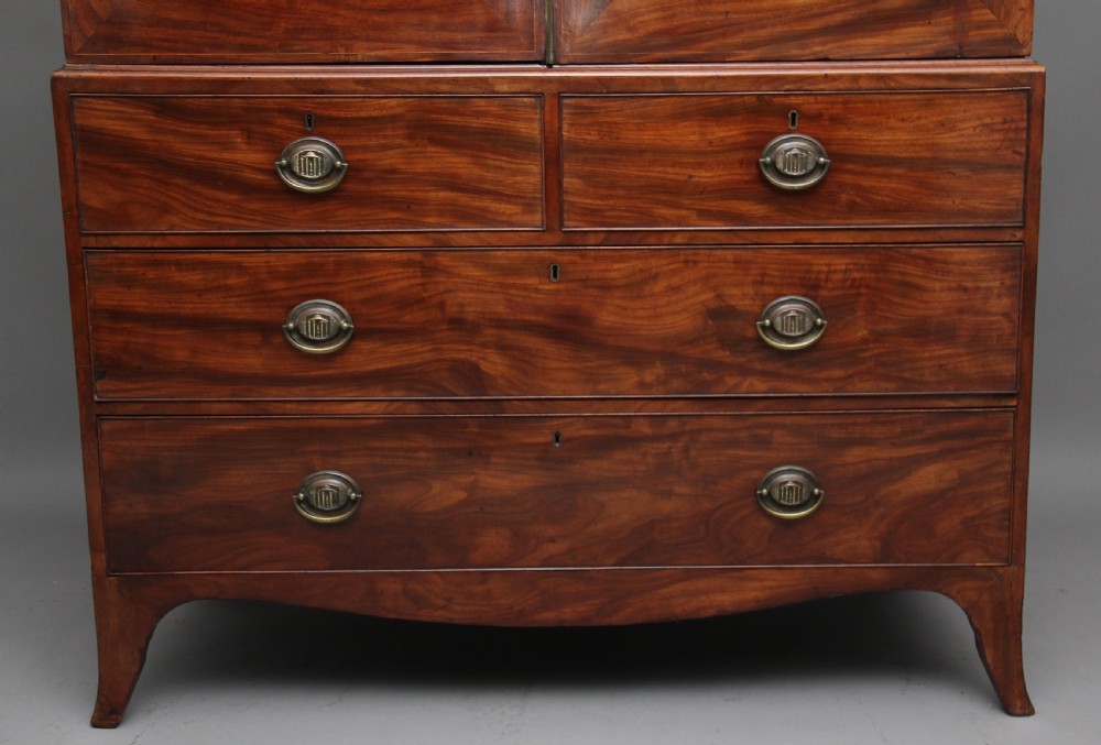Early 19th Century mahogany linen press View VII